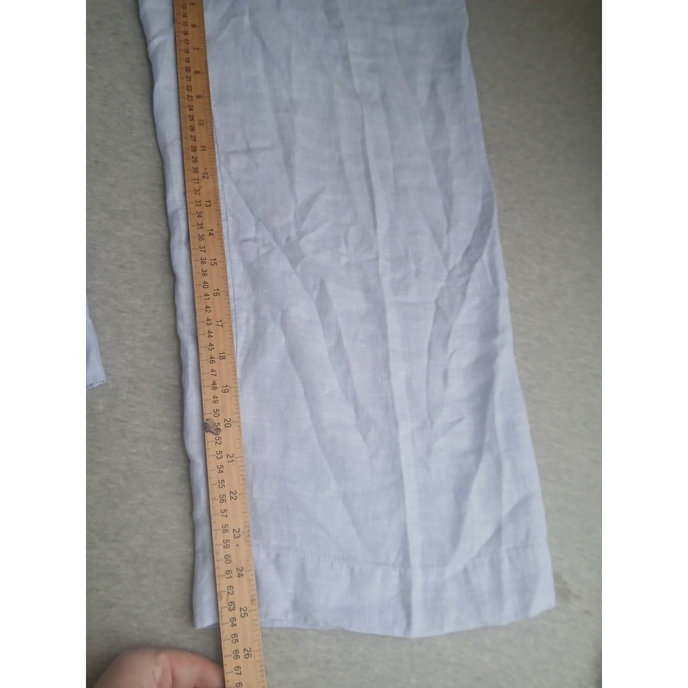 Tahari Pants Small 100 Linen Wide Leg  Comfort Pull On Beach Resort Boho Stretch - Picture 4 of 12